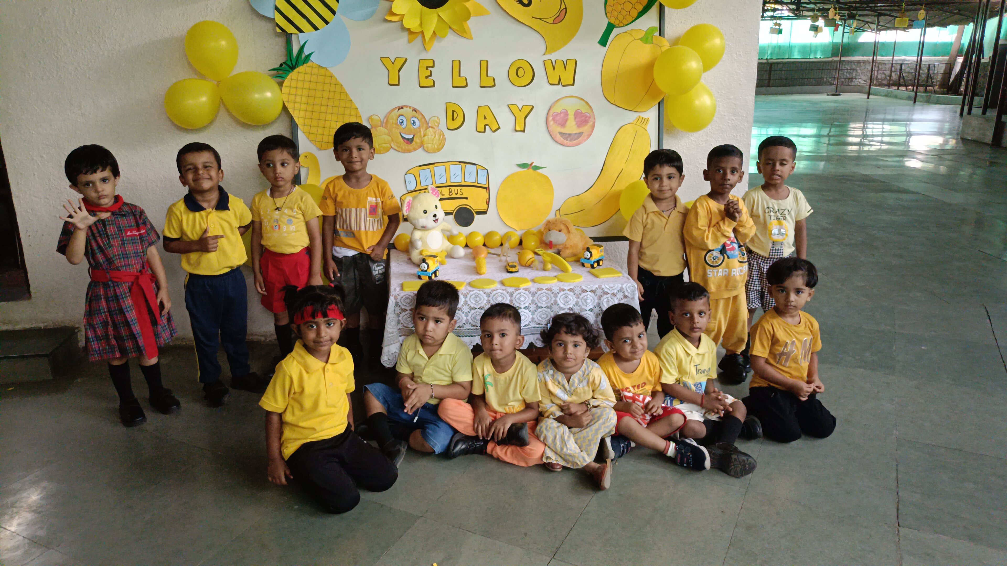 Yellow Day celebration class group photo
