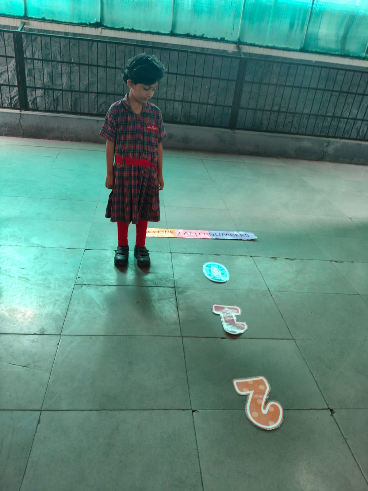 Before and After Numbers floor sequence jumping activity